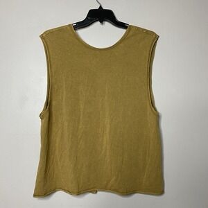 Free People FP Movement Hot Shot Open Back Top‎ Sleeveless Women Sz S Brown Gold